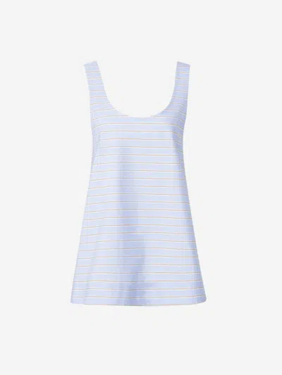 Rabanne Top Listed Cotton In 蓝色/多色
