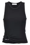 Rabanne Tank Top With Signature Piercing Black In Black
