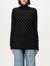 Rabanne Crystal-embellished Stretch-jersey Turtleneck Top In Schwarz