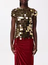 Rabanne Top Short Sleeve Sweater Clothing In Gold