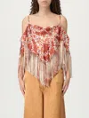 Rabanne Fringed Printed Top