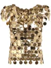 Rabanne Top Short Sleeve Sweater Clothing In Brown