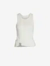 Rabanne Signature Piercing Ribbed Tank Top In Round Neck