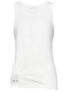 Rabanne Ring-detail Cotton-blend Jersey Tank Top In White