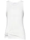 Rabanne Ring-detail Cotton-blend Jersey Tank Top In White