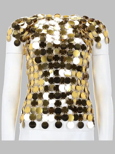 Rabanne Top "the Gold Sparkle Disc"
