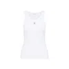 Rabanne R Logo Tank Top In White