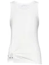 Rabanne Ring-detail Cotton-blend Jersey Tank Top In White