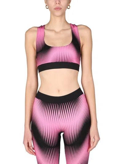 Rabanne Top With Logo Band In Pink