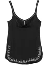 Rabanne Stud-embellishment Tank Top - Women's - Polyester In Black