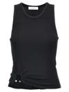 Rabanne Tank Top With Signature Piercing Black In Black