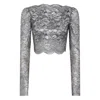 Rabanne Polyester Tops In Gray