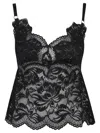 Rabanne Lace Camisole Scalloped Hem In Black