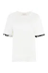 Rabanne Disc Trim Crewneck T-shirt In White