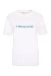 Rabanne Women's Cotton Crew-neck T-shirt In White