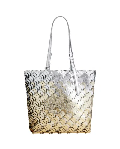 Rabanne Tote Bag With Shimmering Metallic Discs Design In Multi