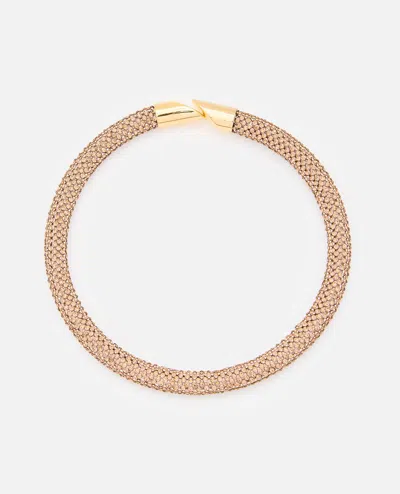 Rabanne Tube Mesh Collier In Gold