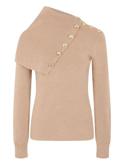 Rabanne Turtle Neck Sweater Clothing In Brown