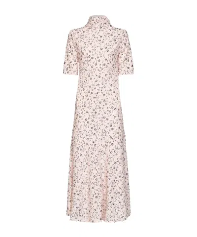 Rabanne Turtleneck Dress In Pink