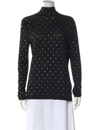 Pre-owned Rabanne Turtleneck Long Sleeve Top W/ Tags In Black