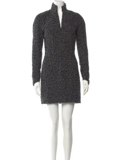 Pre-owned Rabanne Turtleneck Mini Dress In Multi