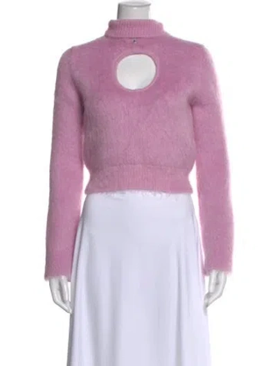 Pre-owned Rabanne Turtleneck Sweater In Purple