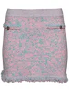 Rabanne Tweed Mini Skirt In 粉色