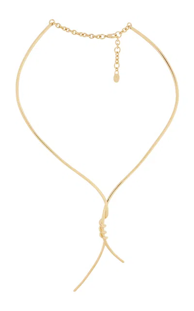 Rabanne Twisted Brass Collar Necklace In Gold