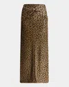 Rabanne Twisted Metallic Jacquard Maxi Skirt In Tiger Lurex Gold Cam