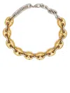 Rabanne Two-tone Choker In Gold