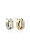 Rabanne Two-tone Hoop Earrings In Multi