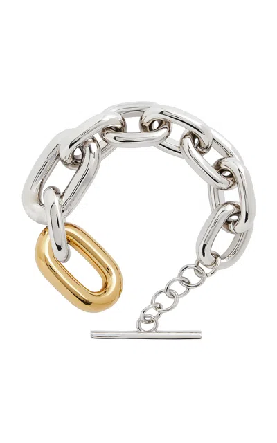 Rabanne Two-tone Xl Link Bracelet In Metallic