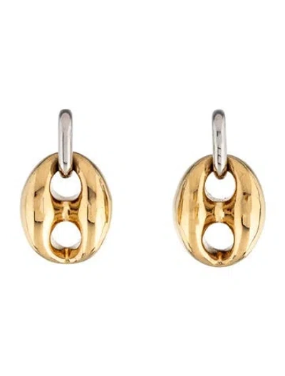 Pre-owned Rabanne Two- Toned Eigh Chunky Drop Earrings In Multicolor
