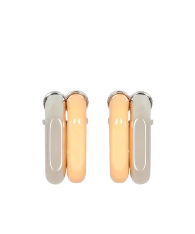 Rabanne Two-tone Hoop Earrings In Multi