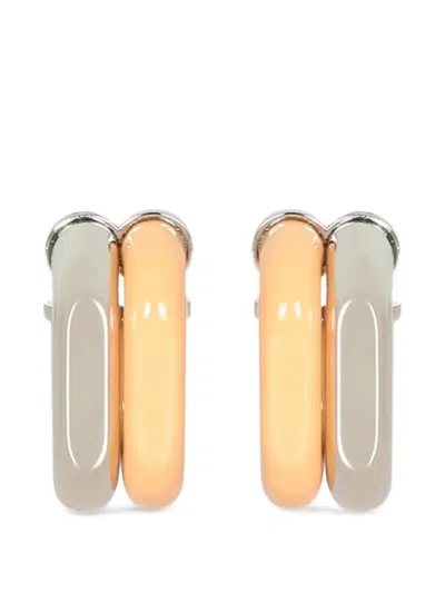 Rabanne Two-tone Hoop Earrings In Pink