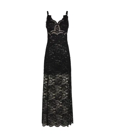RABANNE PACO RABANNE LACE DETAILED SLEEVELESS MAXI DRESS