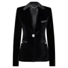 Rabanne Velvet Blazer With Satin And Crystal Details