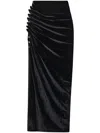 Rabanne Velvet Maxi Skirt In Black