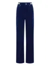 Rabanne Velvet Trousers In Blue