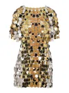 Rabanne Vestido Corto - Dorado