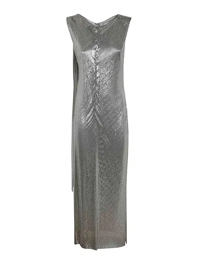 RABANNE VESTIDO CORTO - PLATA
