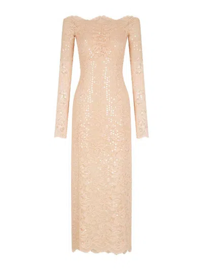 Rabanne Vestido Midi In Nude