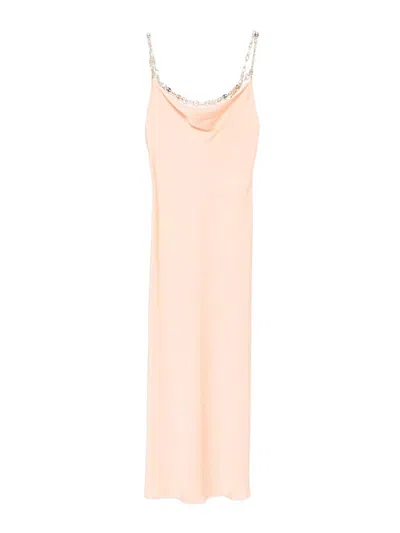 Rabanne Chain-strap Midi Dress In Gold