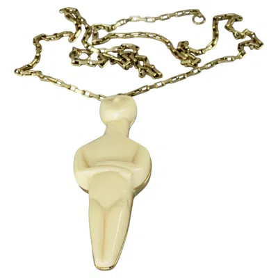 Pre-owned Rabanne Vintage 1960s Paco  Space Age Humanoid Pendant Necklace In Multi