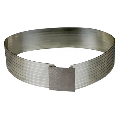 Pre-owned Rabanne Vintage Iconic Paco  Space Age Rigid Metal Wide Belt In Gray