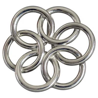 Pre-owned Rabanne Vintage Paco  Multi Circle Silver Brooch