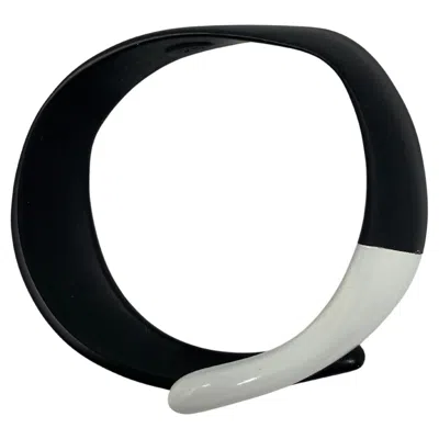 Pre-owned Rabanne Vintage Pierre Cardin Abstract Futuristic Modernist Bangle Cuff, 1960s In Black