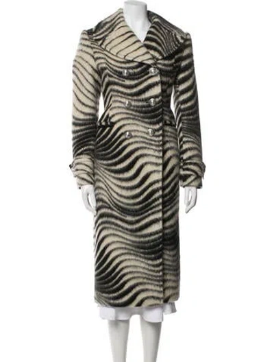 Pre-owned Rabanne Virgin Wool Animal Print Coat In Multicolor