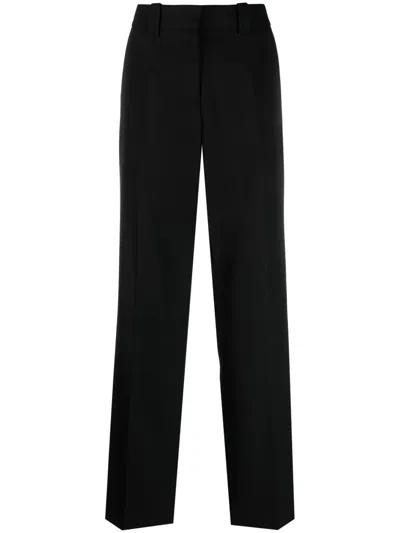 Rabanne Virgin Wool Wide-leg Trousers In Black