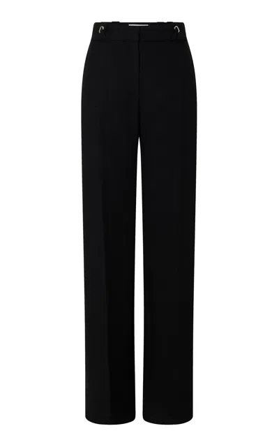 Rabanne Virgin Wool Wide-leg Pants In Black
